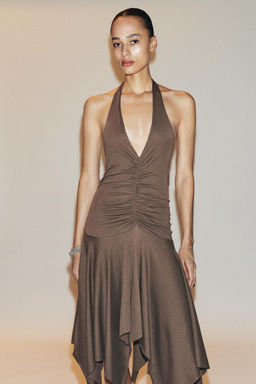 ASYMMETRIC HALTER DRESS - Zara фото 2