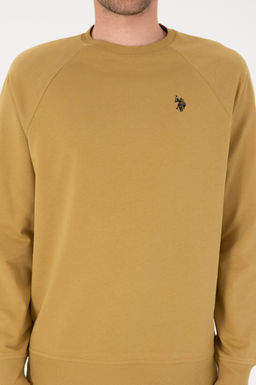 Erkek Regular Fit Bisiklet Yaka Hardal _nce Basic Sweatshirt Sepette S_rpriz _ndirim - U.s. polo assn фото 6