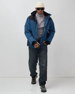 Горнолыжная куртка мужская зимняя синего цвета 7611S - Mtforce фото 17