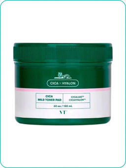 Toner Pad Mild Cica - Пэды для лица успокаивающие с центеллой, 130 мл (60 шт)