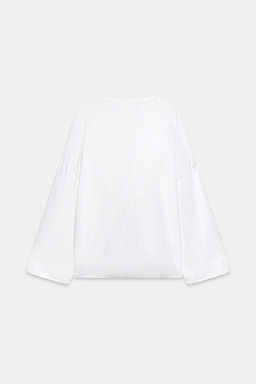 CAMISA KIMONO 100% LINO / Blanco