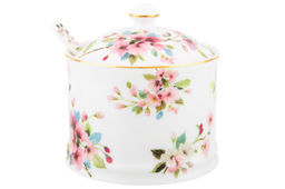 Сахарница 250 мл 9*9*10 см Яблоневый цвет на белом + ложка, NEW BONE CHINA - Elan gallery фото 30
