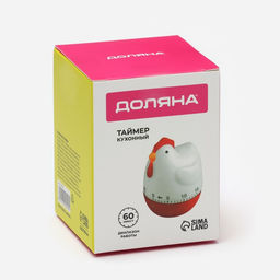 Таймер механический Доляна «Курочка», кухонный, 6.5×6.5×9.4 см