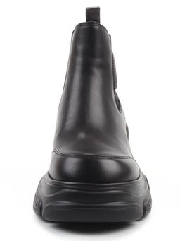 01-H23B-40A BLACK Ботинки демисезонные женские (натуральная кожа, байка)