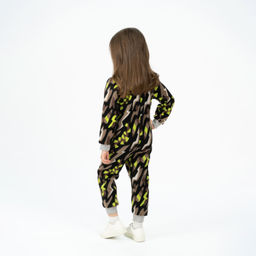 Комбинезон детский черный абстракция 279(ш) (122, 64)