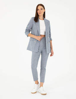 _ndigo Slim Fit Keten Kar___ml_ Ceket