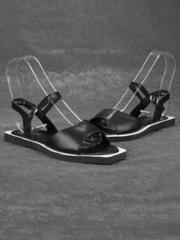 08-PED56-2 BLACK Босоножки женские (натуральная кожа)