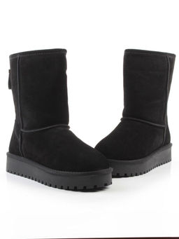 04-PAYH17-1Z BLACK Угги женские (натуральная замша, 100% шерсть)
