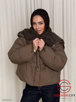 Куртка женская с меховым воротником