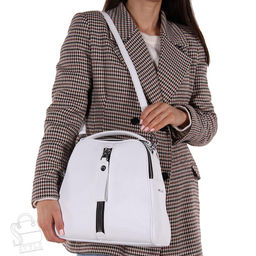Рюкзак женский кожаный 99451 white Velina Fabbiano-Safenta/30 в Новосибирске