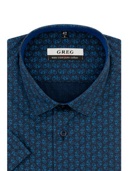 Сорочка мужская короткий рукав GREG 223/201/9152/Z/1p
