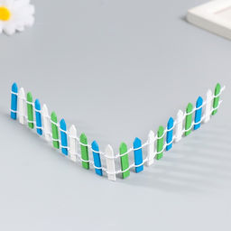 Цена за 2 шт. Декор для творчества дерево «Цветной заборчик» 3×24 см МИКС