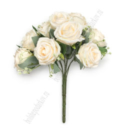 Букет декоративный 31 см Розы (SF-8126) светло-персиковый - Больше подарков фото 2