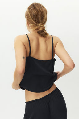 Top de pijama en sat?n con ribete de encaje - H&m фото 4