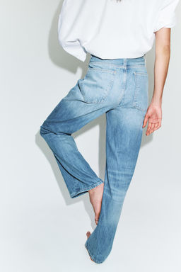 JEANS TRF RECTO TIRO ALTO / Azul claro - Zara фото 4
