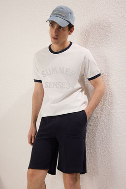 TRENDYOL MAN Lacivert Regular/Normal Kesim Dikis Detayl? Cepli Kal?n Sort TMNSS25SR00052 - Trendyolmilla фото 2