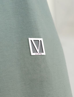 Свитшот с воротом стойкой на молнии из эластичного футера двухнитки - Vilatte фото 7