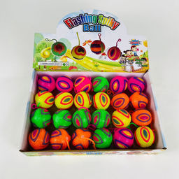 Мякиш Мячики на резинках Flashing Spiky Ball 24 шт. в уп (65 mm)