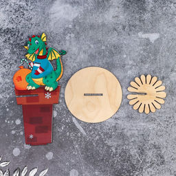 Салфетница деревянная Доляна Дракоша с леденцом, символ года 2024, 221010 см  фото 4