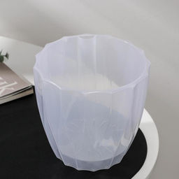 Кашпо для цветов со вставкой «Флюте», 1.9 л, прозрачное