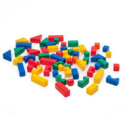 Кубики детские, пластиковые, цветные, 60 штук, 4 ? 4 см - Соломон фото 6
