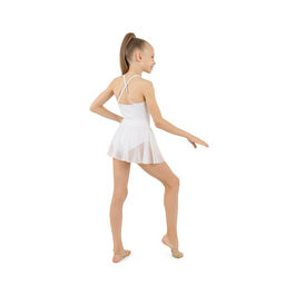 Юбка гимнастическая Grace Dance, на поясе, р. 42, цвет белый  фото 5