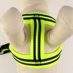 Комплект амуниции светоотражающий с мягкими шлейкой и ручкой, поводок 120 х 1,5 см, ОШ 35-53 см, жёл - Пижон фото 5