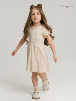 Платье Лето лапша кофейные сердечки