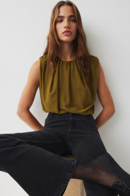 Top de malla drapeado - H&m фото 3