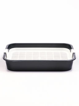 Туалет «Белла мини» для кошек, с сеткой, 35×26×6 см, Серый