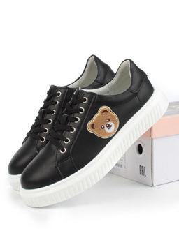 05-SD12-3D BLACK Кроссовки женские (натуральная кожа)