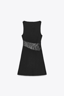 LACE TRIM SHORT DRESS - Zara фото 15