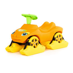 Каталка Мой любимый автомобиль со звуковым сигналом многофункциональная (оранжевая)