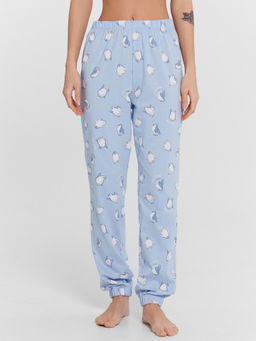 Пижама женская голубая с принтом пингвины - Mark formelle фото 6