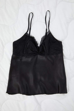 Siyah 3lu Ceyiz Set Saten Dokuma Pijama Tak?m? THMAW26PT00199