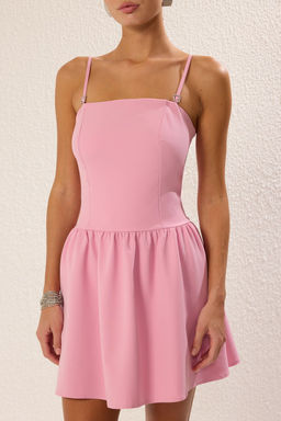 Pembe Tas Aksesuar Detayl? Dokuma K?sa Abiye Gece Mezuniyet Elbisesi TPRSS25EL00218 - Trendyolmilla фото 3