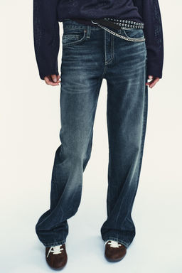 TRF LOW-RISE WIDE-LEG JEANS - Zara фото 2
