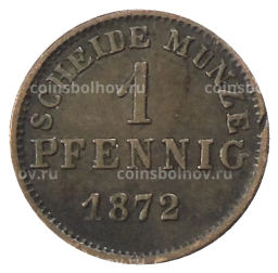 Монета 1 пфенниг 1872 года Германские государства Гессен-Дармштадт