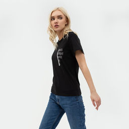 Футболка женская KAFTAN Beautiful, чёрный, размер 40-42