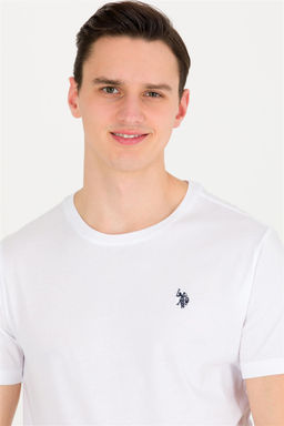 U. S. Polo Assn Мужская белая базовая футболка с круглым вырезом - U.s. polo assn фото 7