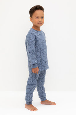 К 1581/серо-голубой,линии пижама дет