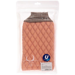 Цена за 2шт. Мочалка - варежка мягкая "Premium - Toskatta", цвет капучино, 24*15см (ZIP пакет)