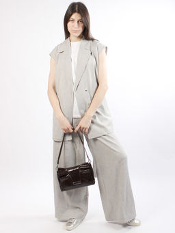 LACCOMA сумка Y2407-2-коричневый натуральная кожа полиэстер  фото 2