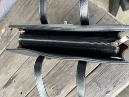 Женская кожаная каркасная сумка с ручками 1883-С Блек