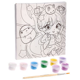 Картина по номерам Зеленоглазая девочка, 15 15 см - Школа талантов фото 3