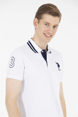 U. S. Polo Assn Мужская белая базовая футболка с воротником-поло - U.s. polo assn фото 11