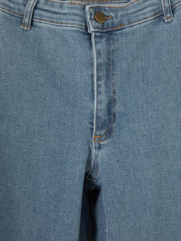Y?ksek Bel Wideleg Fit Kad?n Jean Pantolon