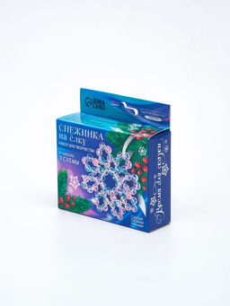 Набор для творчества «Снежинка на ёлку» из прозрачных бусин