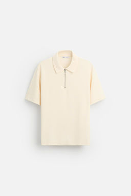 TEXTURED WEAVE POLO SHIRT WITH ZIP - Zara фото 32