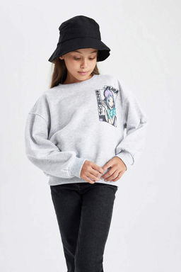 Толстовка с круглым вырезом для девочек Winx Club - Defacto фото 5